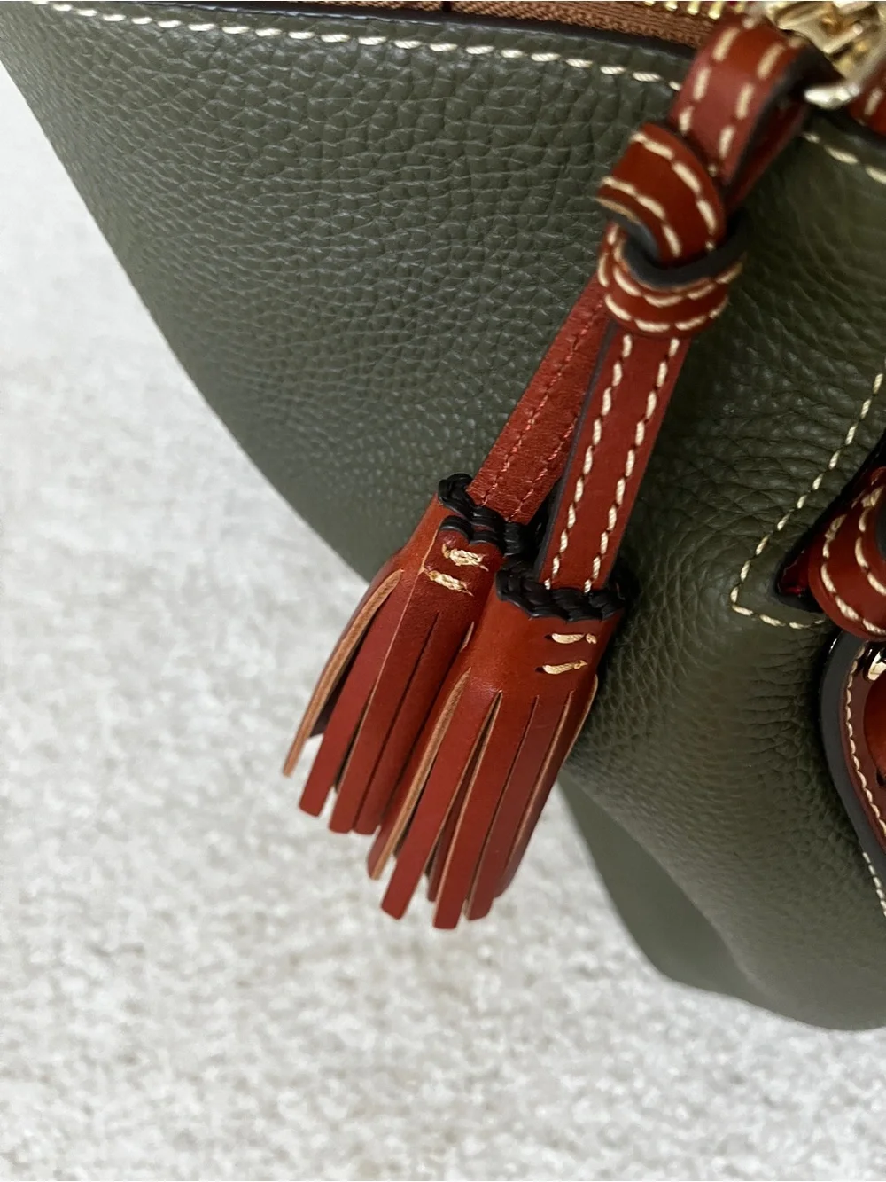 Dooney & Bourke Twist Wrap Hobo pebble leather